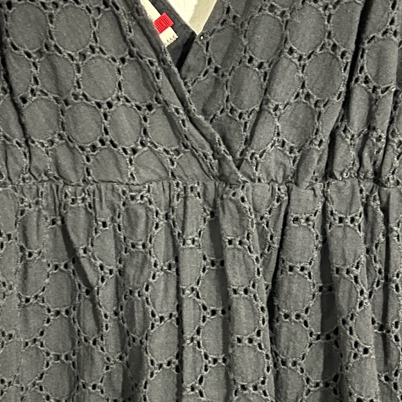 Black Cotton Eyelet Old Navy Dress - Picture 2 of 5